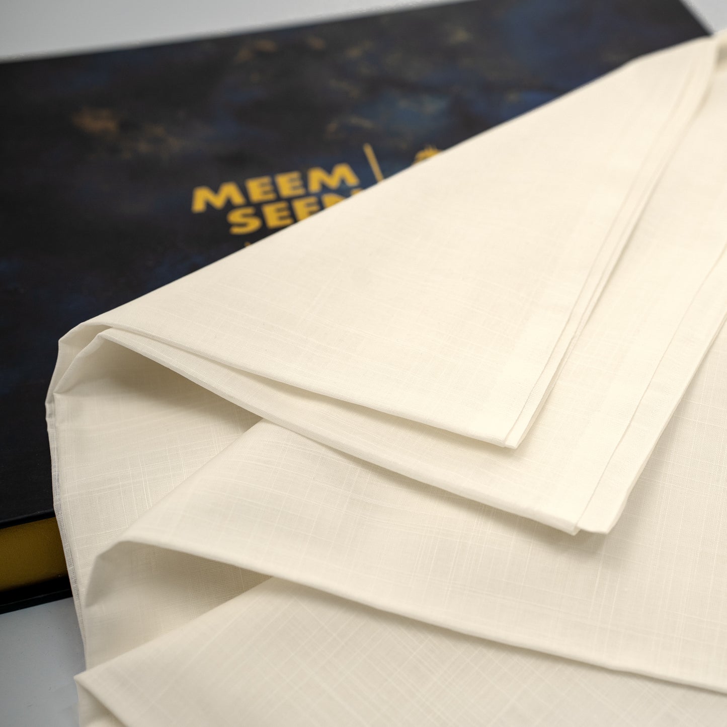 Tiger Cotton Slub | Self-Design Silver Finish (54” Width) Cream Color