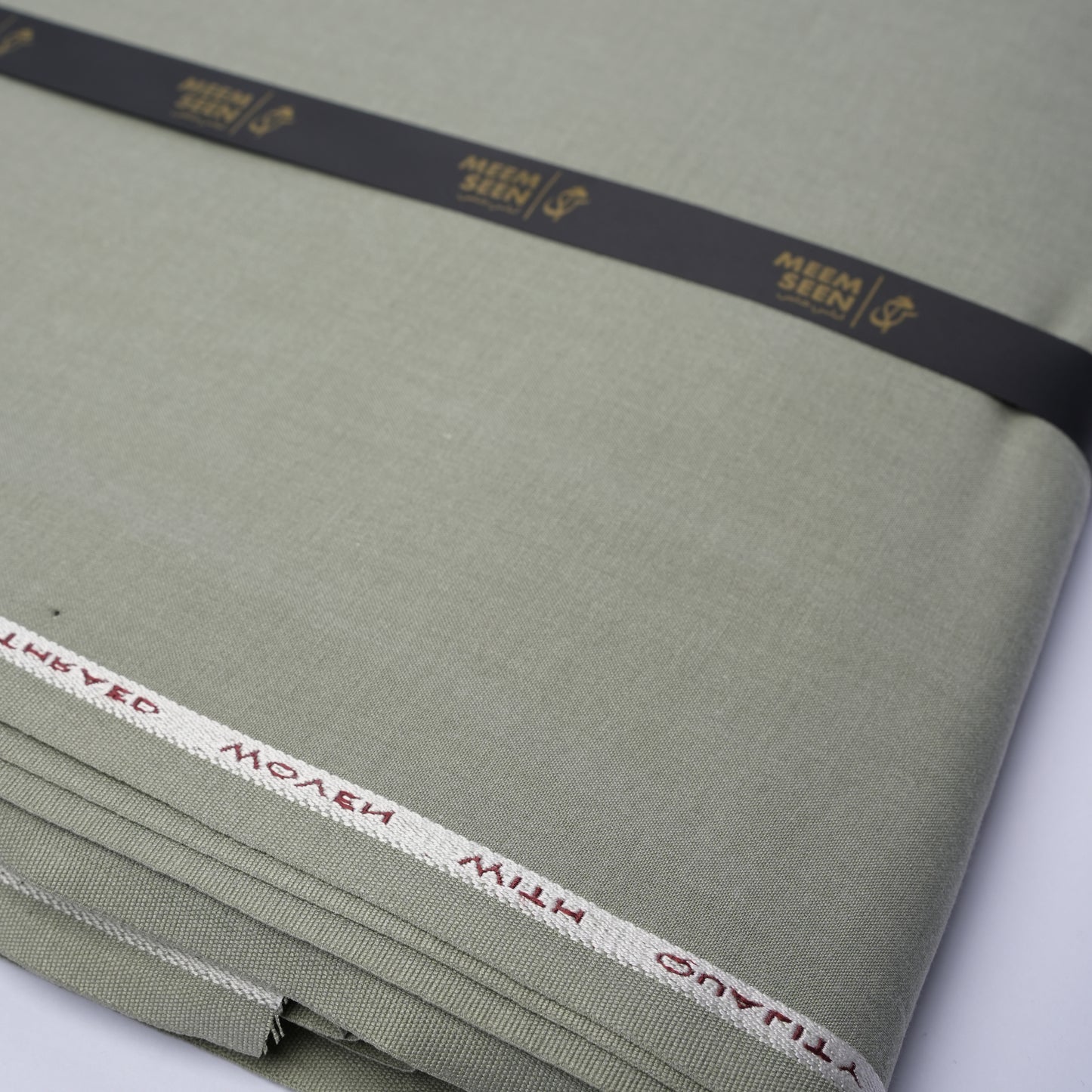 Bekson Wash & Wear, Wrinkle Resistant, Self Design Soft Finish DUSTY GREEN