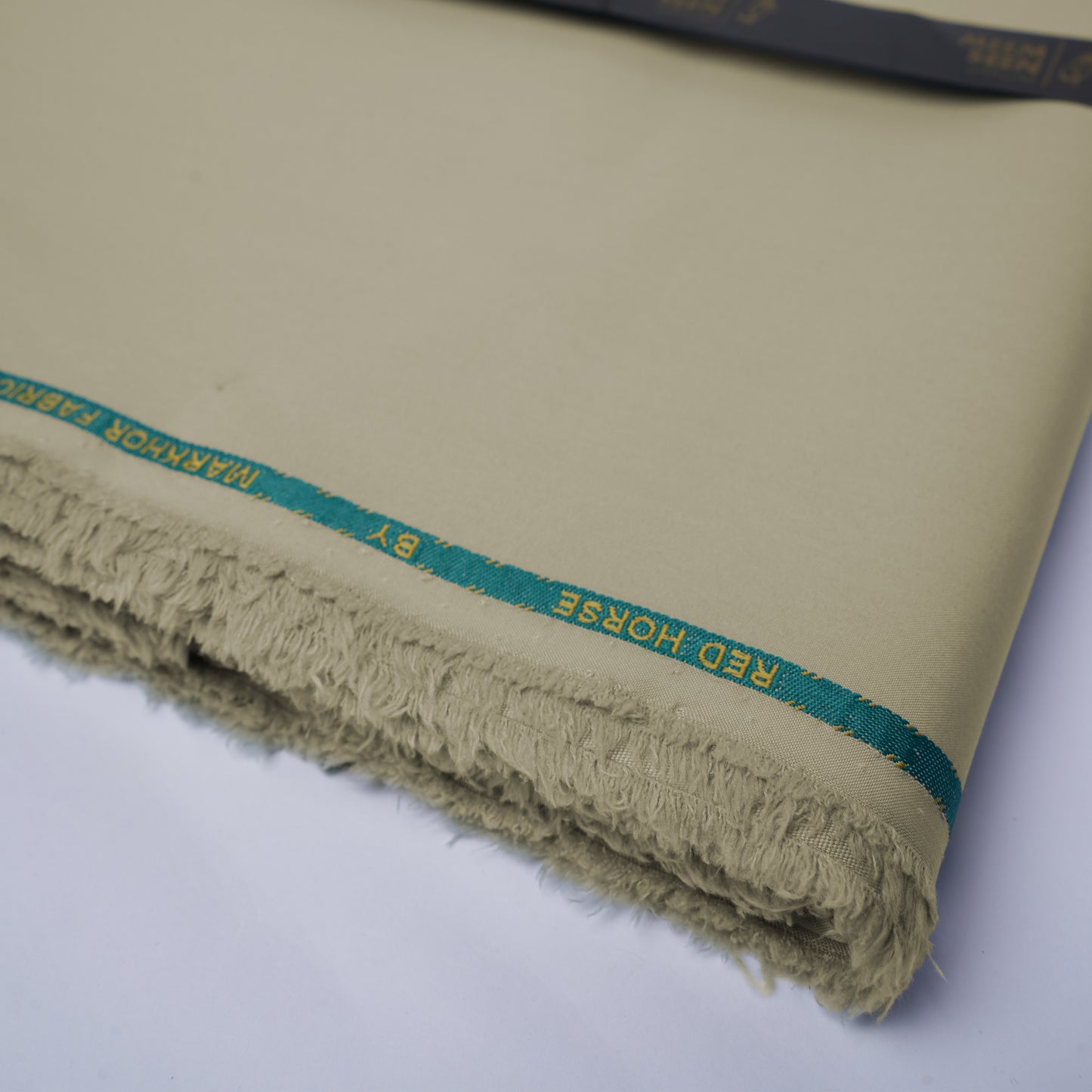 Red Horse – Premium Poly Viscose Wash & Wear Unstitched Fabric for Men - Khaki