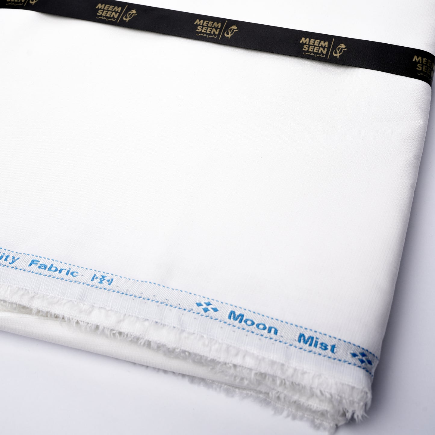 Checkered Dobby Textured Wash & Wear Unstitched Fabric for Men Soft Finish, Matt Look White