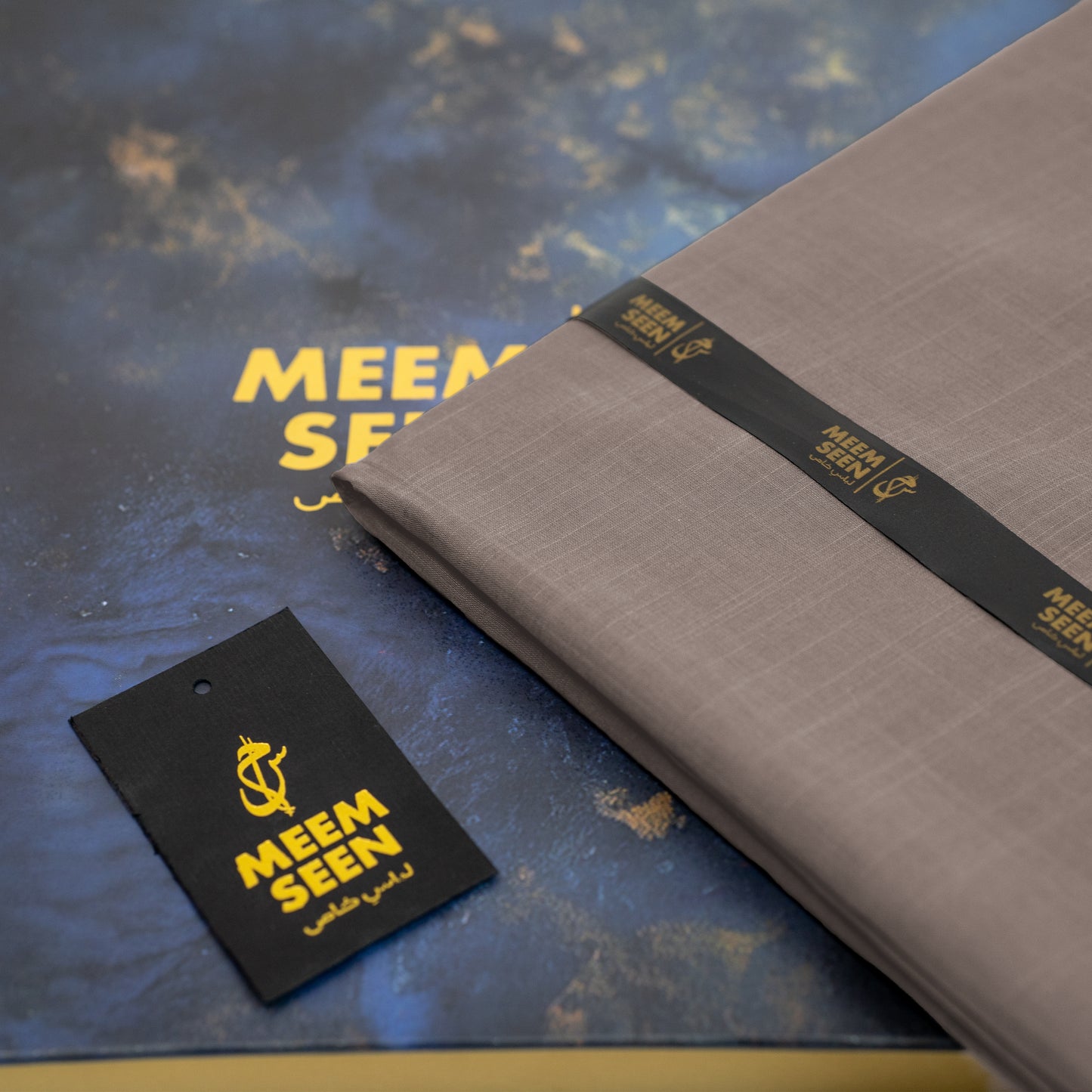 Tiger_ Cotton Slub | Warm Grey Self-Design Silver Finish (54” Width)