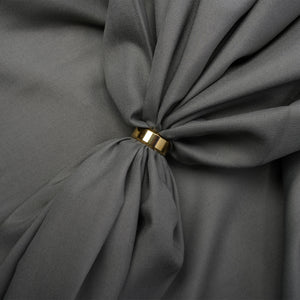 Legacy Boski, Ash Grey Wrinkle Resistant Poly Viscose Blend with Glossy Smooth Finish 