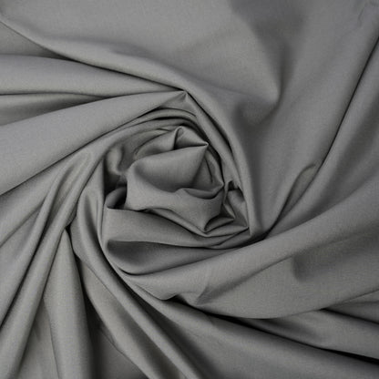 Ash Grey Legacy Boski, Wrinkle Resistant Poly Viscose Blend with Glossy Smooth Finish 
