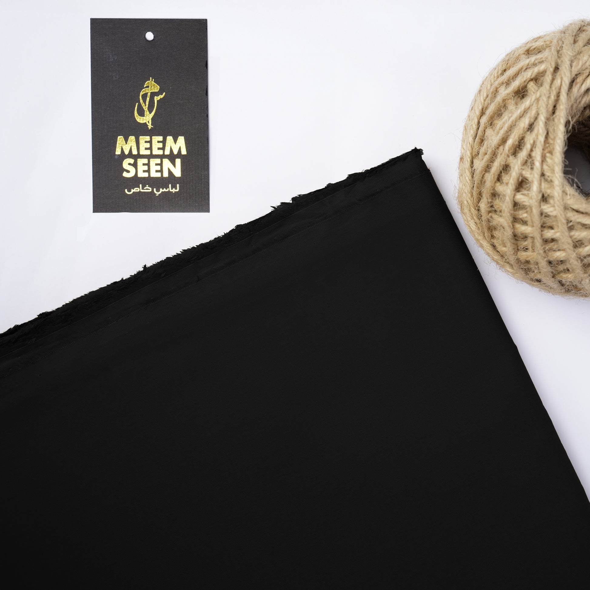 Delicate Twill/Satin | Black Wrinkle-Resistant Pima Cotton (54” Width) 