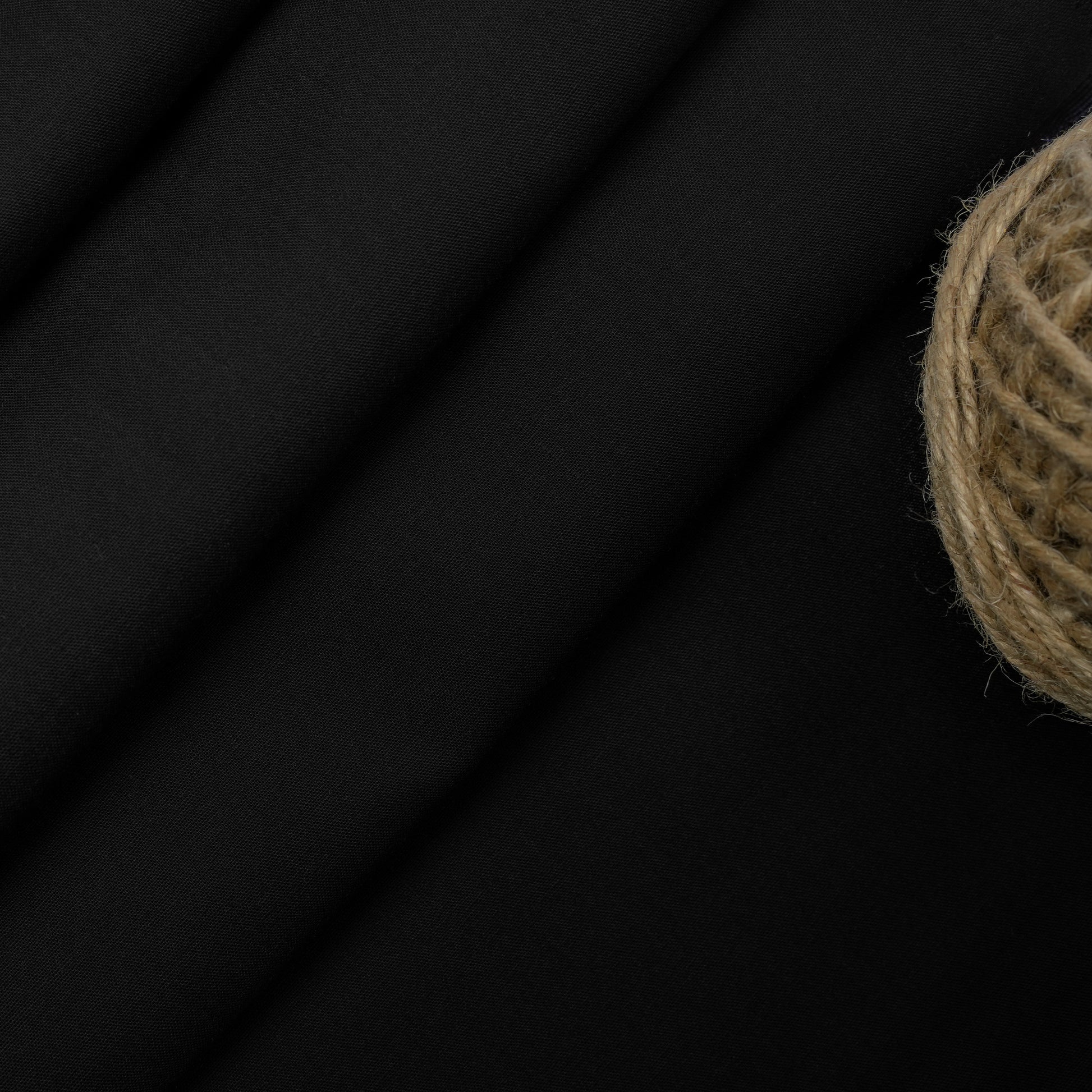 Lagman Wool, Black Wrinkle Resistant PVT Blend with Soft Smooth Finish and Glowy Look 