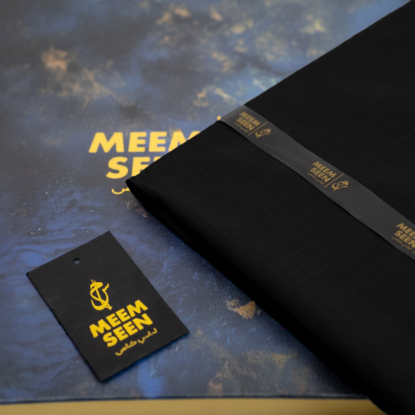 Tiger Cotton Slub | Black Self-Design Silver Finish (54” Width) 