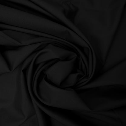 Black Legacy Boski, Wrinkle Resistant Poly Viscose Blend with Glossy Smooth Finish 