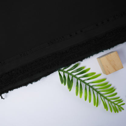 Black Cocona Wash & Wear, Wrinkle Free, Silky Soft Finish with Matt Look 