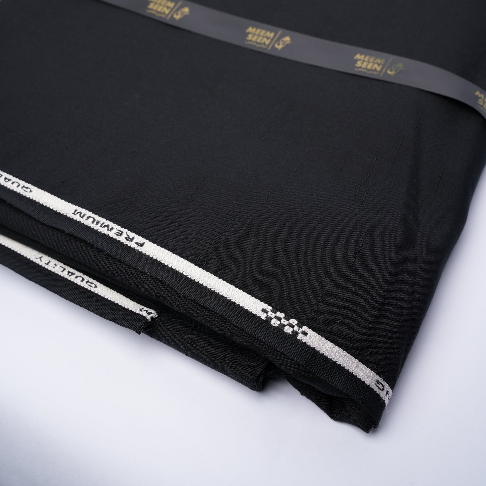 Almirah Wash & Wear, Twisted Slub Design with Soft Velvety Finish & Matt Look Black 