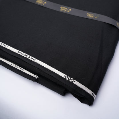 Almirah Wash & Wear, Twisted Slub Design with Soft Velvety Finish & Matt Look Black 