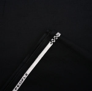 Black Almirah Wash & Wear, Twisted Slub Design with Soft Velvety Finish & Matt Look 