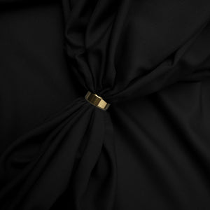 Legacy Boski, Black Wrinkle Resistant Poly Viscose Blend with Glossy Smooth Finish 