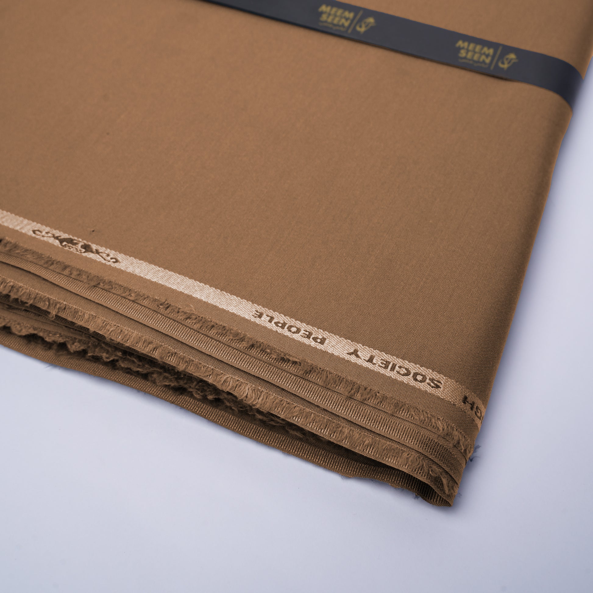 Legacy Boski, Wrinkle Resistant Poly Viscose - Camel Brown Blend with Glossy Smooth Finish