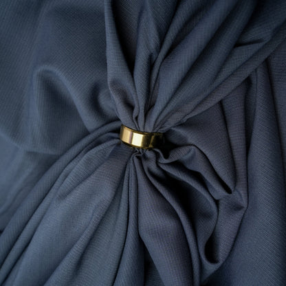 Moon Mist Wash & Wear, DARK INDIGO Checkered Dobby Design Soft Finish with Matt Look