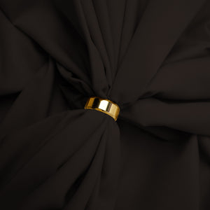 Moon Mist Wash & Wear, Deep Brown Checkered Dobby Design Soft Finish with Matt Look