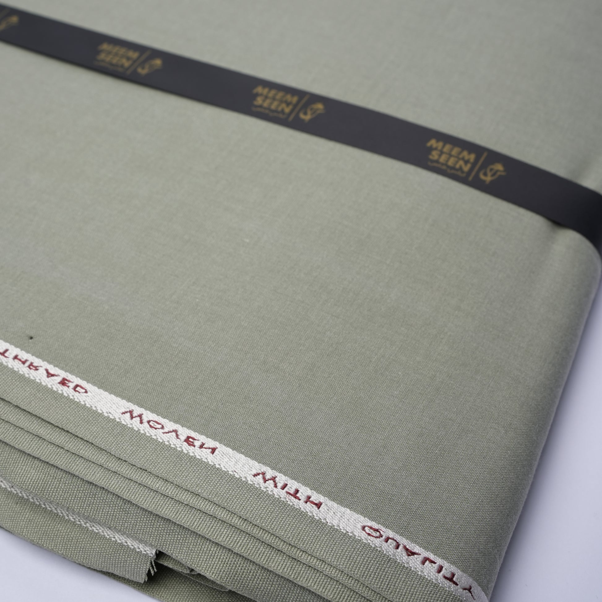 Bekson Wash & Wear, Wrinkle Resistant, Self Design Soft Finish DUSTY GREEN 