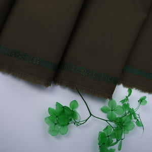 Red Horse –  Dark Brown Premium Poly Viscose Wash & Wear Unstitched Fabric for Men 