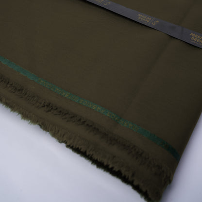 Red Horse – Premium Poly Viscose Wash & Wear Unstitched Fabric for Men - Dark Brown