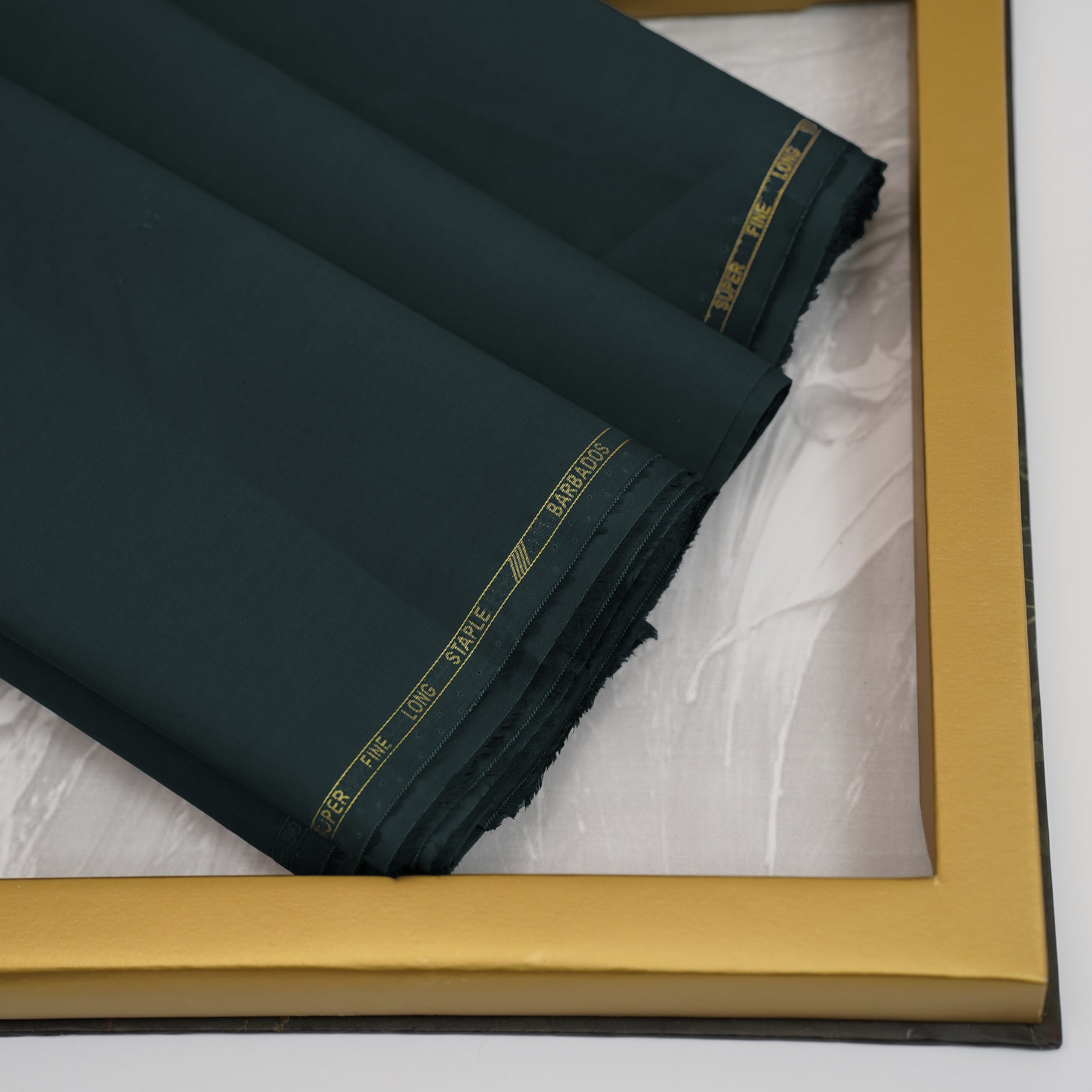 Barbados Silver Touch | Dark Green Wrinkle-Resistant Pima Cotton (54” Width) 