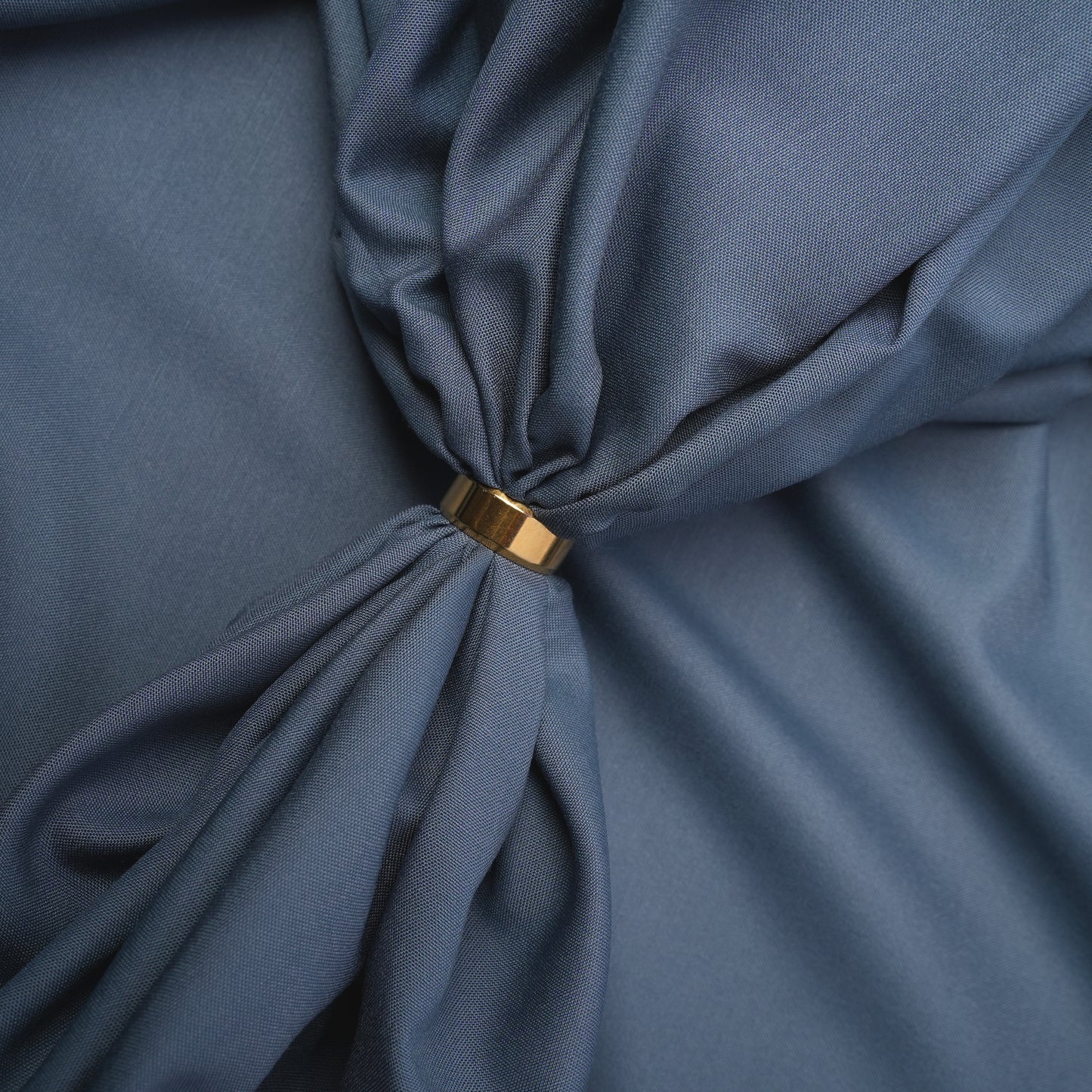 Legacy Boski, Wrinkle Resistant Poly Viscose Blend with Glossy Smooth Finish - Dusty Blue