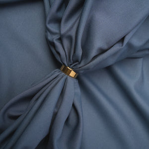 Legacy Boski, Wrinkle Resistant Poly Viscose Blend with Glossy Smooth Finish - Dusty Blue
