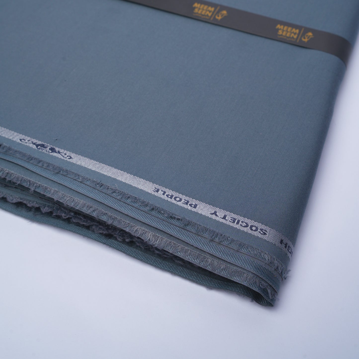 Dusty Blue Legacy Boski, Wrinkle Resistant Poly Viscose Blend with Glossy Smooth Finish 