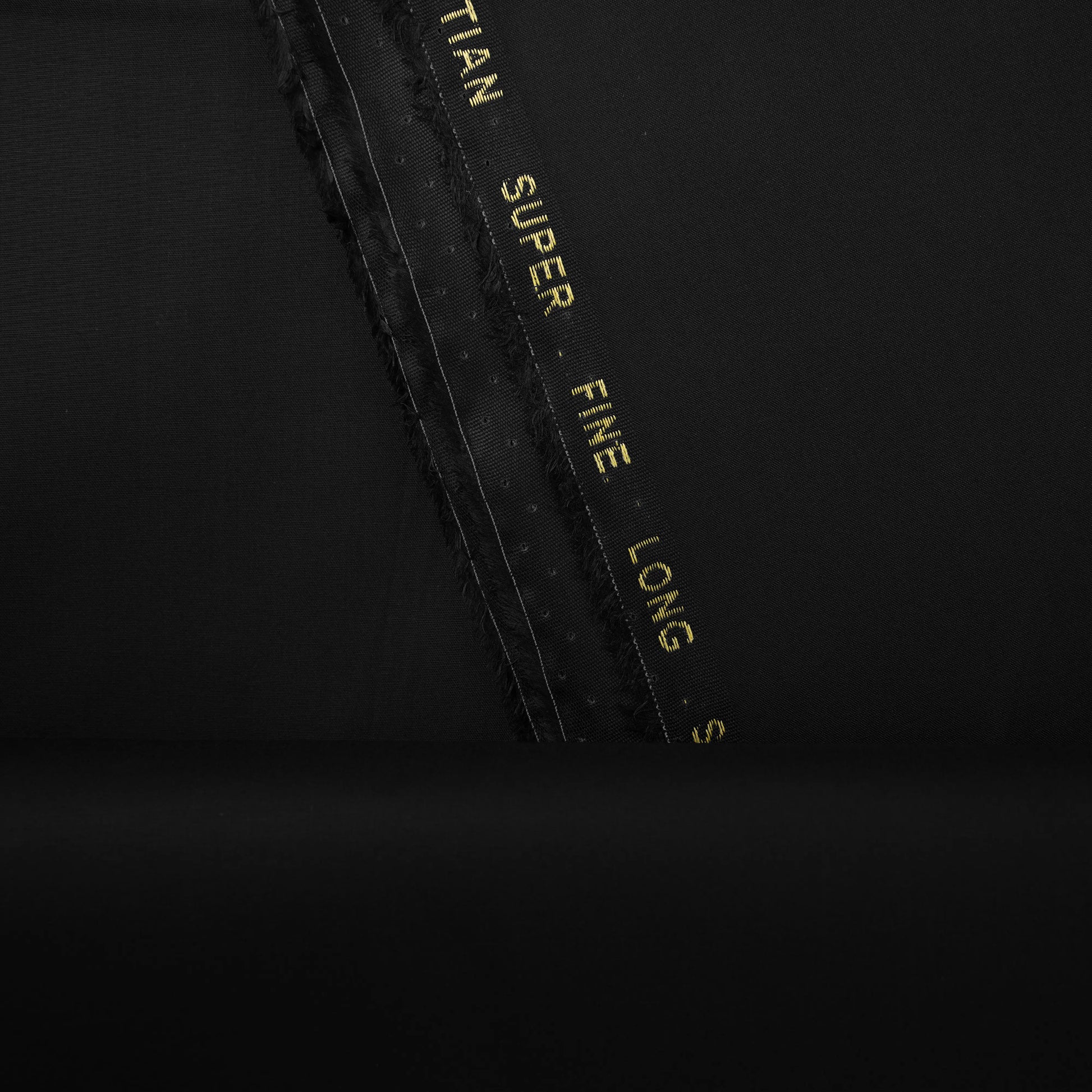 Emirates Classic Lattha | Structured Pima Cotton (54” Width) Black 