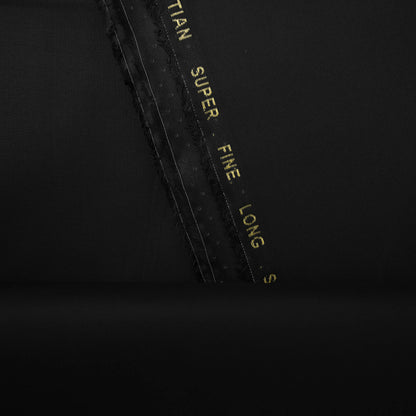 Emirates Classic Lattha | Structured Pima Cotton (54” Width) Black 