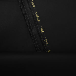 Emirates Classic Lattha | Structured Pima Cotton (54” Width) Black 