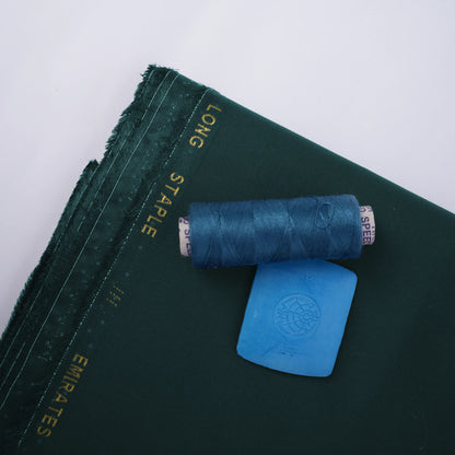 Dark Emerald Green Emirates Classic Lattha | Structured Pima Cotton (54” Width) 
