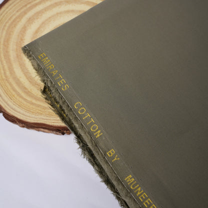 Emirates Classic Lattha | Muted Olive Structured Pima Cotton (54” Width) 