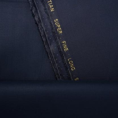 Emirates Classic Lattha | Structured Pima Cotton (54” Width) Navy Blue 
