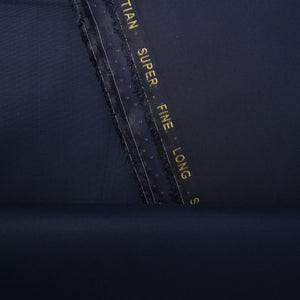 Emirates Classic Lattha | Structured Pima Cotton (54” Width) Navy Blue 
