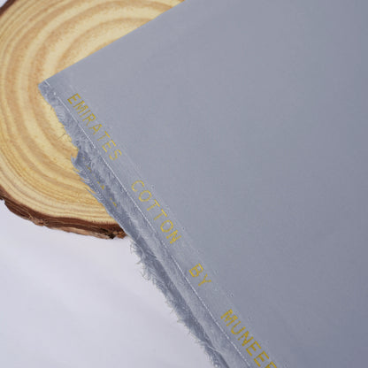 Emirates Classic Lattha | Silver Grey Structured Pima Cotton (54” Width) 