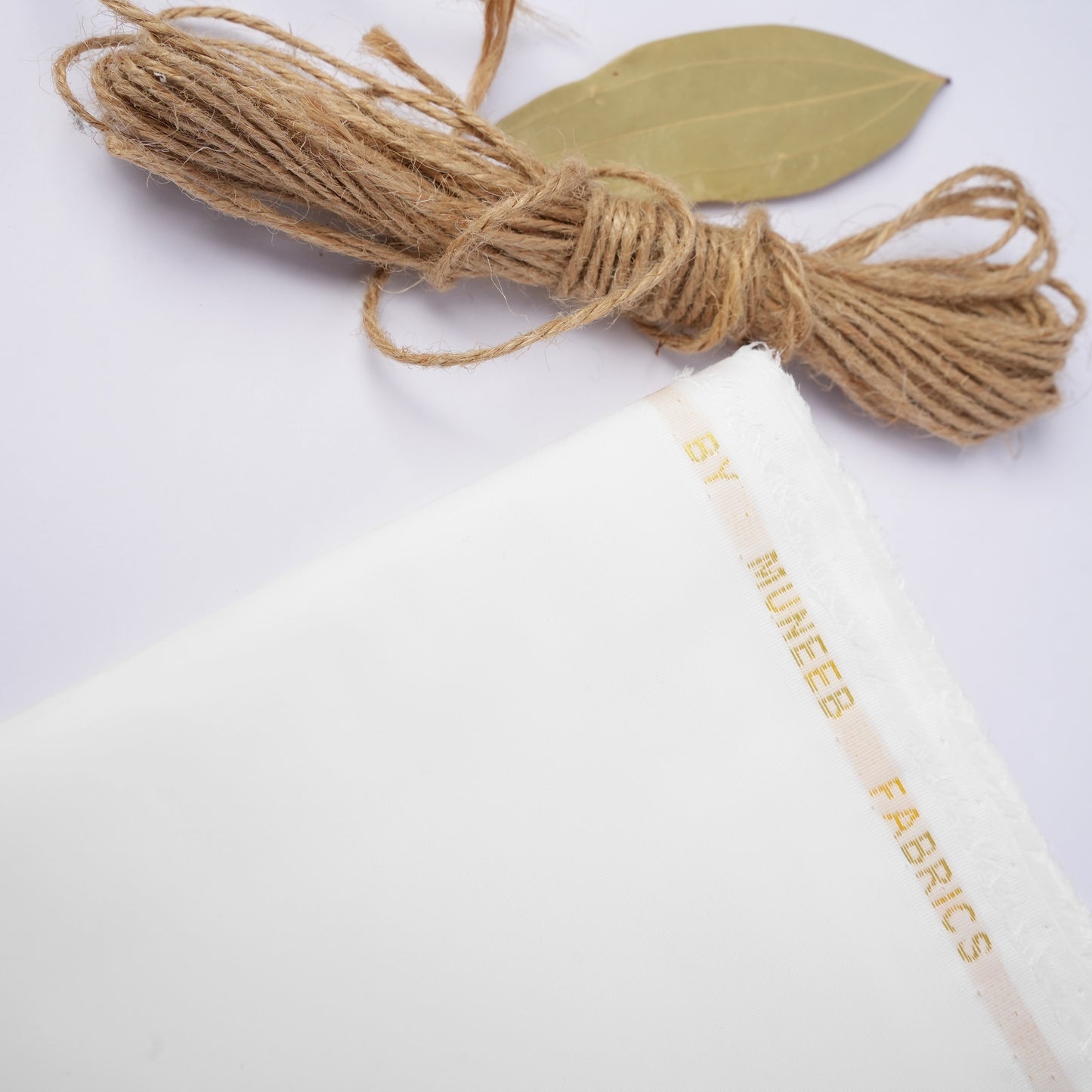 Emirates Classic Lattha | White Structured Pima Cotton (54” Width) 