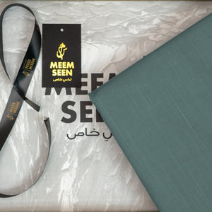 Green Tiger Cotton Slub | Self-Design Silver Finish (54” Width) 