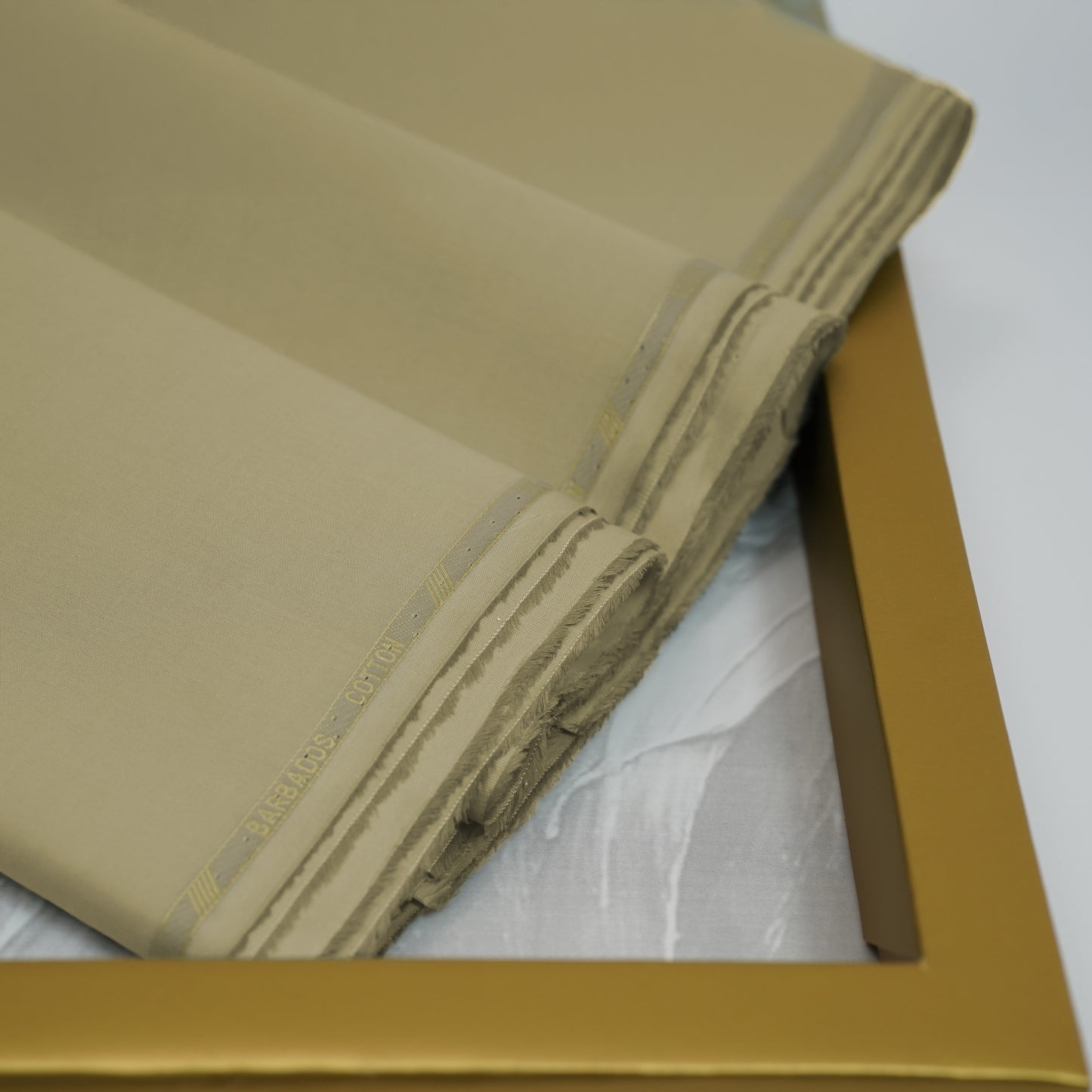 Barbados Silver Touch | Khaki Wrinkle-Resistant Pima Cotton (54” Width) 