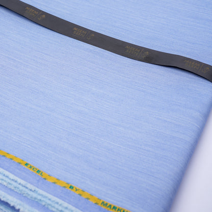 Excel Wash & Wear, LIGHT BLUE  Wrinkle Free, Silky Crisp Finish with Glowy Look 