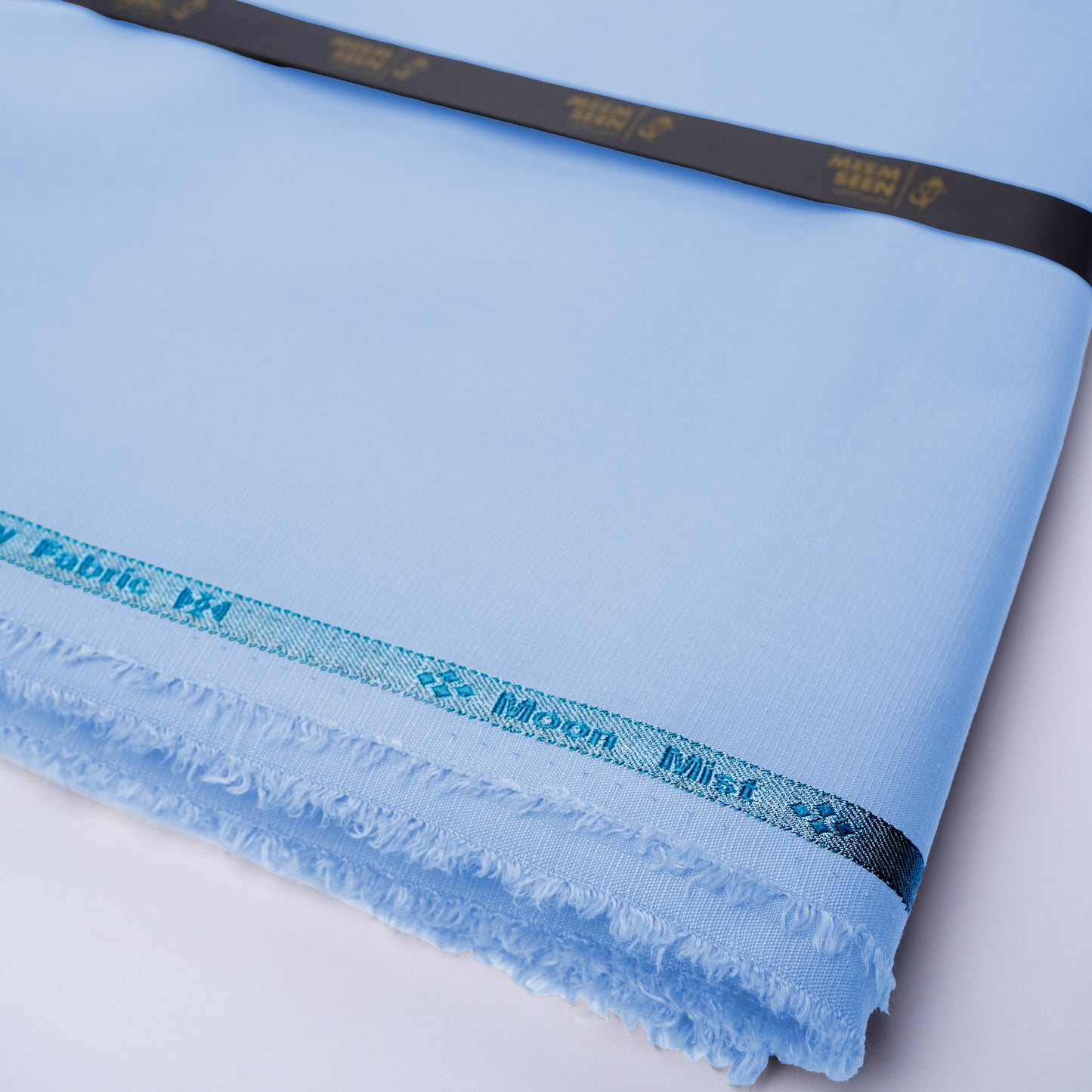 Checkered Dobby Textured Wash & Wear Unstitched Fabric for Men Light Blue