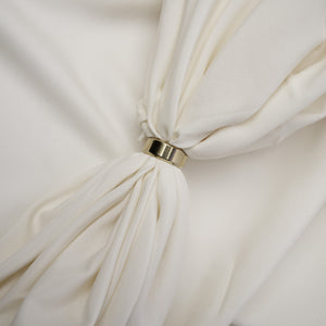 Legacy Boski Light Cream Wrinkle Resistant Poly Viscose Blend with Glossy Smooth Finish