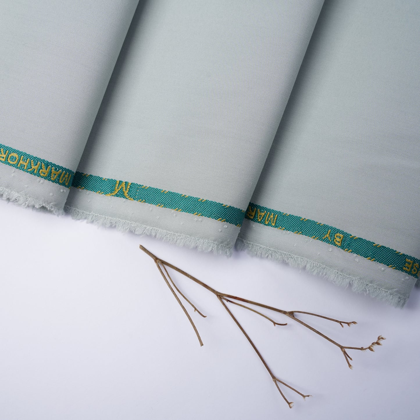 Red Horse – Premium Poly Viscose  Light Grey Wash & Wear Unstitched Fabric for Men 