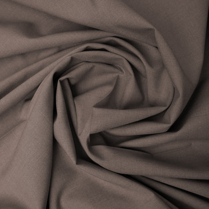 MUTED BROWN Bekson Wash & Wear, Wrinkle Resistant, Self Design Soft Finish 