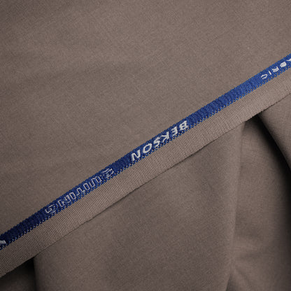 Bekson Wash & Wear, MUTED BROWN Wrinkle Resistant, Self Design Soft Finish 