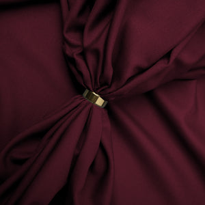 Legacy Boski, Maroon Wrinkle Resistant Poly Viscose Blend with Glossy Smooth Finish 