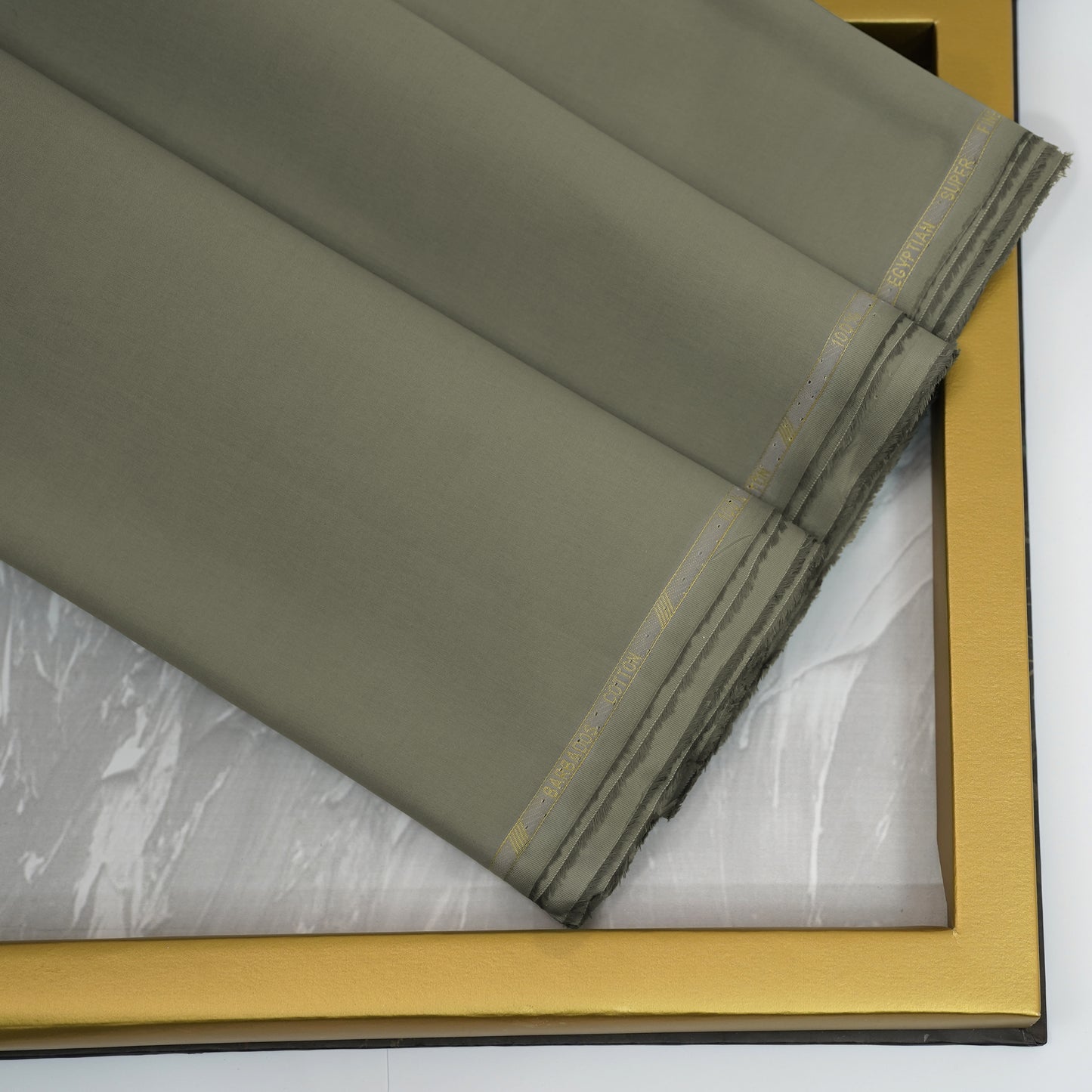 Muted Khaki Barbados Silver Touch | Wrinkle-Resistant Pima Cotton (54” Width) 