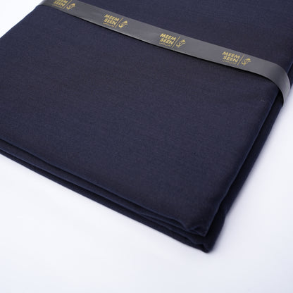 Lagman Wool, Wrinkle Resistant PVT Blend with Soft Smooth Finish and Glowy Look Navy Blue 