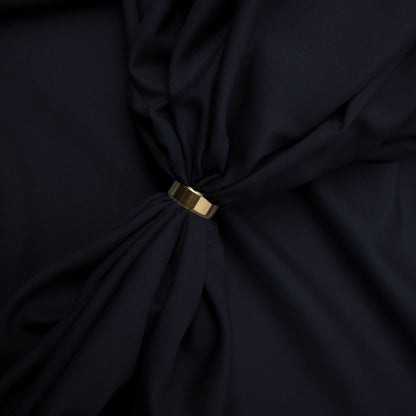 Legacy Boski, Navy Blue Wrinkle Resistant Poly Viscose Blend with Glossy Smooth Finish