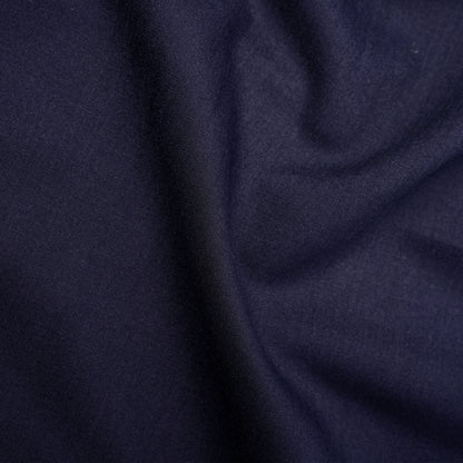 Navy Blue Lagman Wool, Wrinkle Resistant PVT Blend with Soft Smooth Finish and Glowy Look