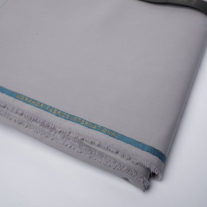 Red Horse Wash & Wear Unstitched Fabric for Men - Silver