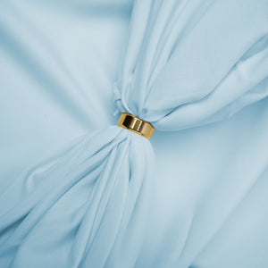 Legacy Boski, Sky Blue Wrinkle Resistant Poly Viscose Blend with Glossy Smooth Finish